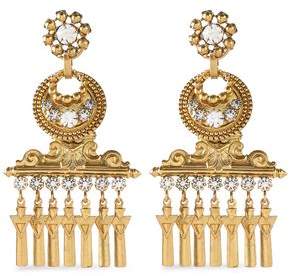 Gold-Tone Crystal Earrings