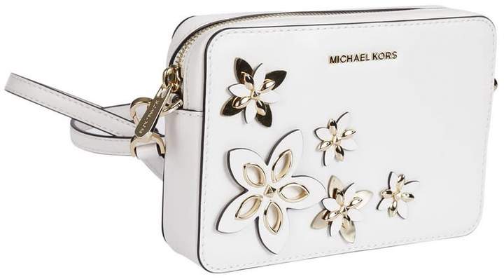 Michael Kors Michael Floral Applique Shoulder Bag - OPTIC WHITE - STYLE