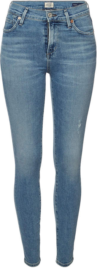 Rocket High-Rise Skinny Jeans with Distressed Detail