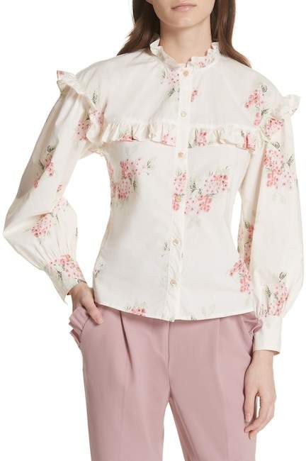 Maia Ruffled Floral Top