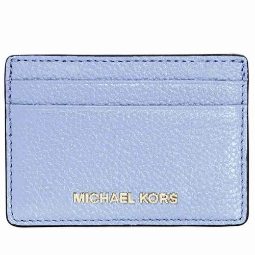 Michael Kors Money Pieces Leather Card Holder- Pale Blue - PALE BLUE - STYLE