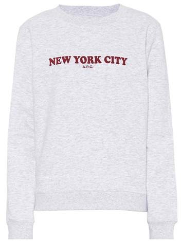 Bedrucktes Sweatshirt N.Y.C. aus Baumwolle