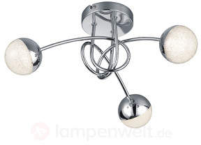 LED-Deckenleuchte Chris mit Kristalleffekt