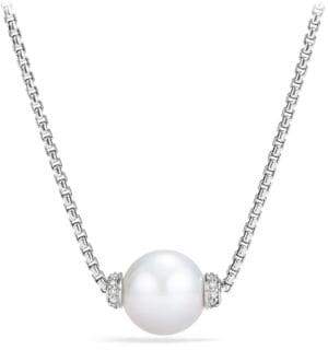 Solari Pearl & Diamond Pendant Necklace