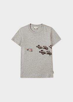 Boys' 8+ Years Grey 'Mini Stripe' Print T-Shirt