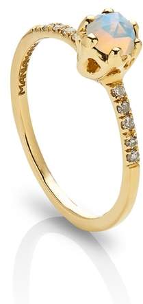 MANIAMANIA Entity Opal & Diamond Solitaire Ring