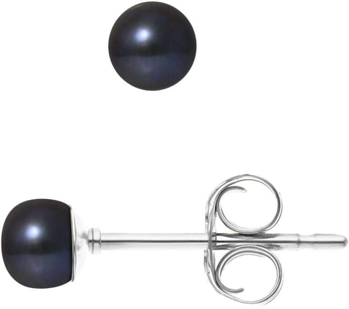 Atelier Victoire Silberohrringe mit Zuchtperlen - schwarz