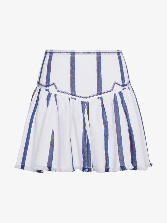 Striped Cotton Mini Skirt