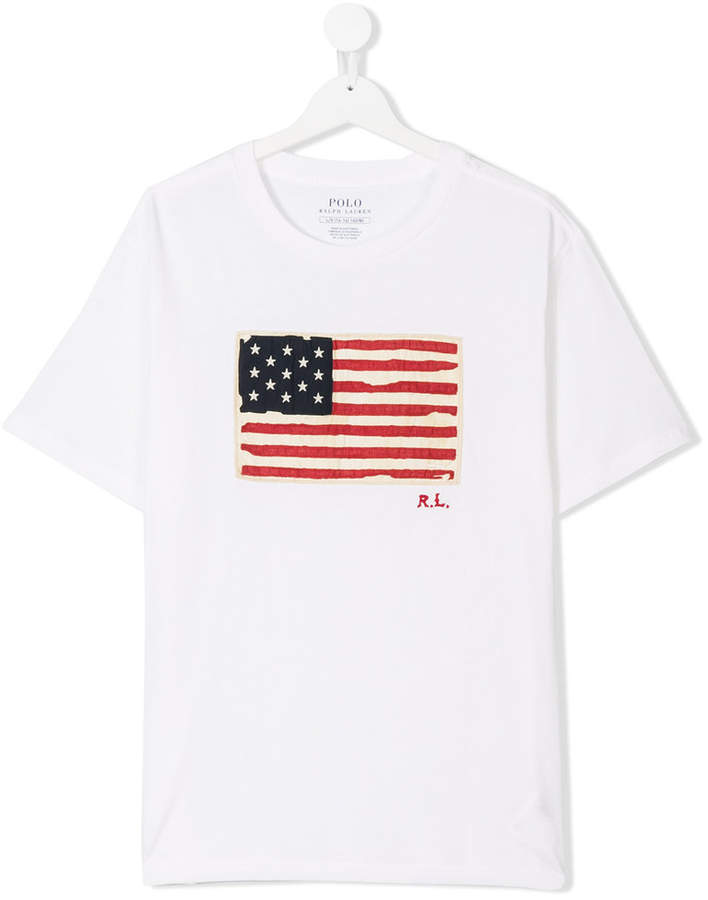 American flag patch T-shirt