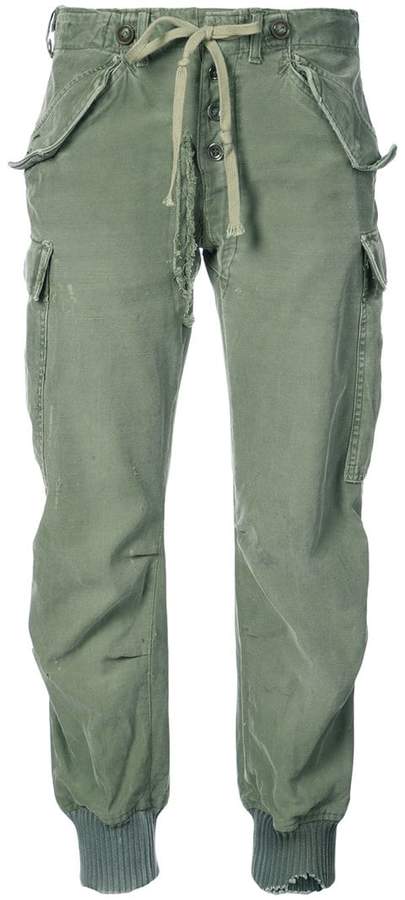 elasticated waist cargo trousers