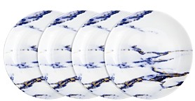 Prouna Marble Azure Canape Plates, Set of 4