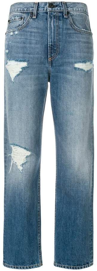 Jean distressed cropped jeans