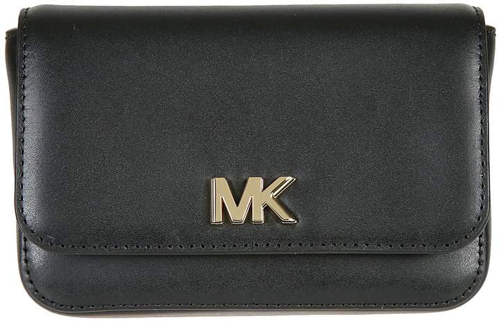 Michael Kors Logo Plaque Belt Bag - BLACK - STYLE