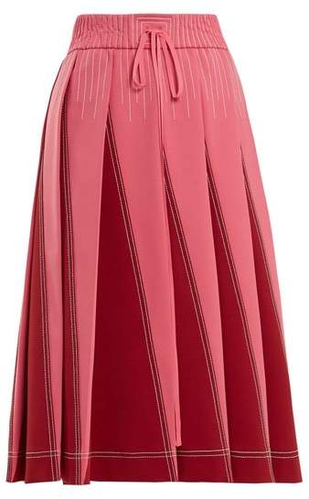 A-line pleated jersey skirt