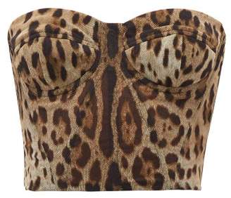 Dolce & Gabbana Leopard Print Tulle Bustier - Womens - Leopard Dolce & Gabbana Leopard Print Tulle Bustier - Womens - Leopard