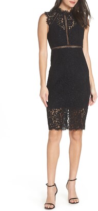 Bardot Lace Sheath Dress