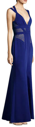 BCBGMAXAZRIA Sleeveless Lace Gown