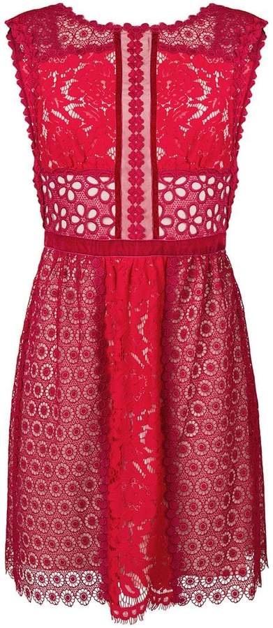 floral lace embellished dress