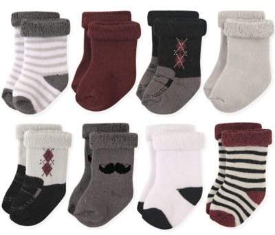 8-Pack Gentleman Terry Rolled Cuff Socks