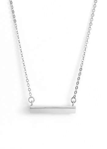 STELLA VALLE Diamond Shaped Bar Pendant Necklace