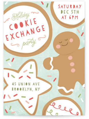 Cookie Catch Holiday Party Invitations
