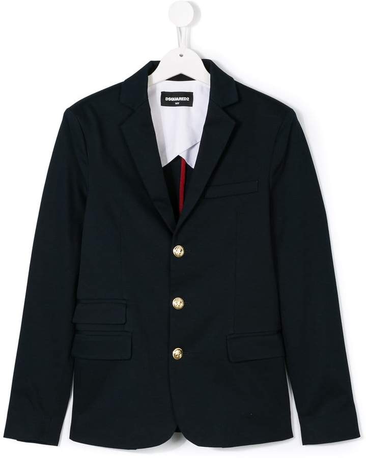 Teen button-embellished blazer