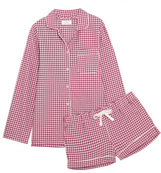 Three J NYC - Phoebe Checked Cotton-flannel Pajama Set - Plum