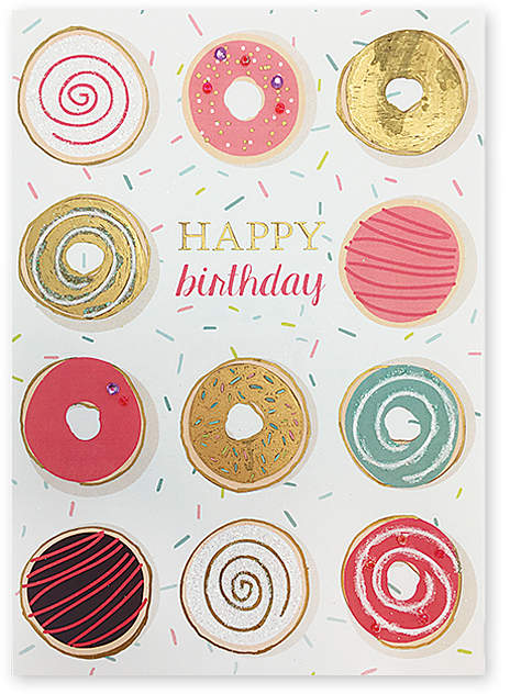 Donut Forget To Treat Yourself Birthday Card - Set of Six