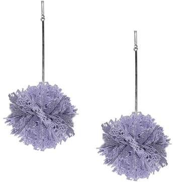 Tuleste Lace Pom Pom Earrings