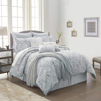 Orchard Street 10-Piece King Comforter Set in Grey