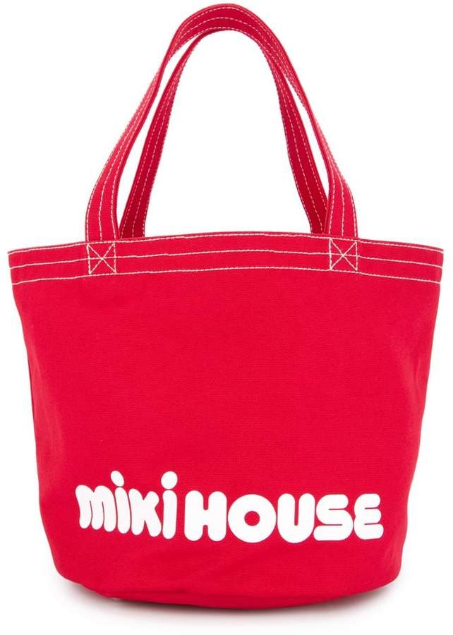 Miki House logo print tote