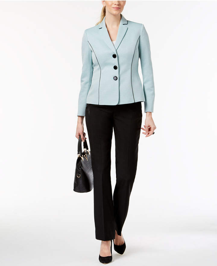 Colorblocked Three-Button Pantsuit