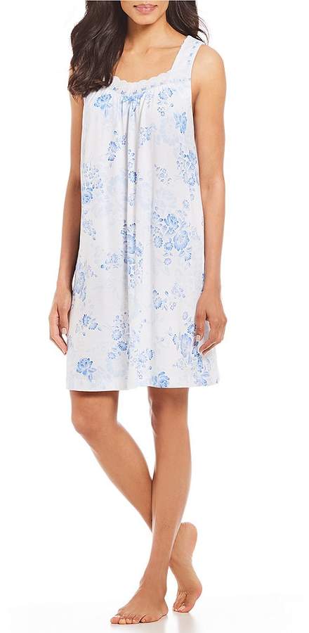 Carole Hochman Floral-Print Sleeveless Jersey Knit Nightgown