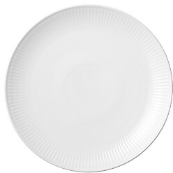 White Fluted Plain Coupe Lunch Plate
