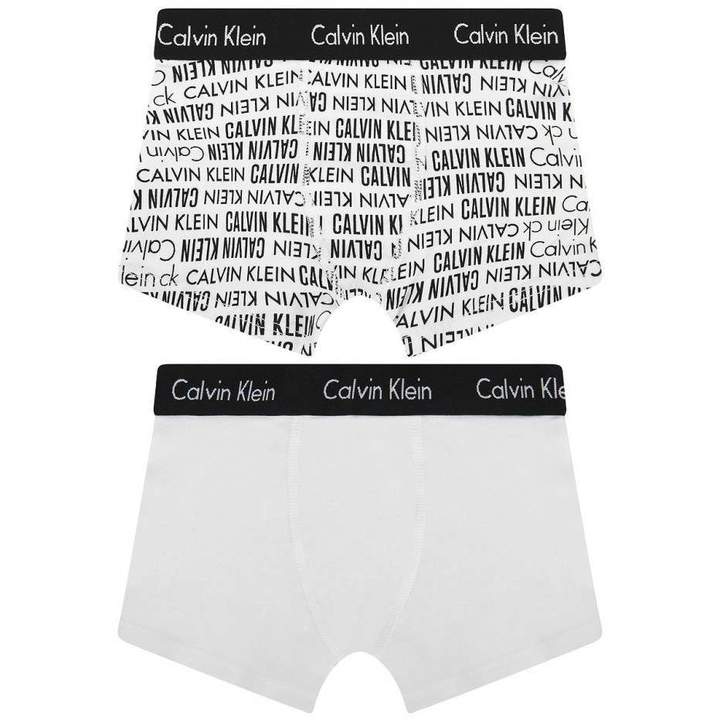 Calvin KleinBoys White & Black Logo Boxer Shorts Set (2 Pack)