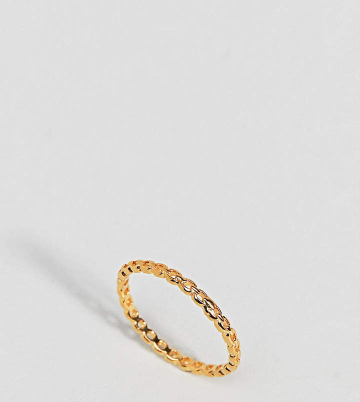 – Vergoldeter Kettenring aus Sterlingsilber im Vintage-Stil