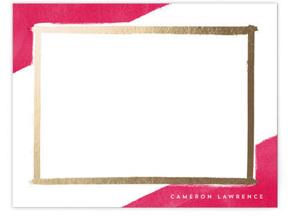 Candy Cane Corners Foil-Pressed Personalized Stationery