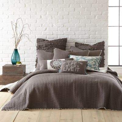 Levtex Home Niko Reversible King Quilt in Charcoal