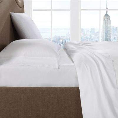 Brooklyn Loom 300-Thread-Count Yarn Dyed Standard Pillowcase in White