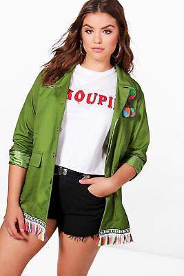 Damen Plus Hope Bestickte Festival-Jacke