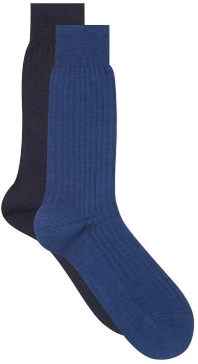 Ribbed Merino Socks (Pack of 2)