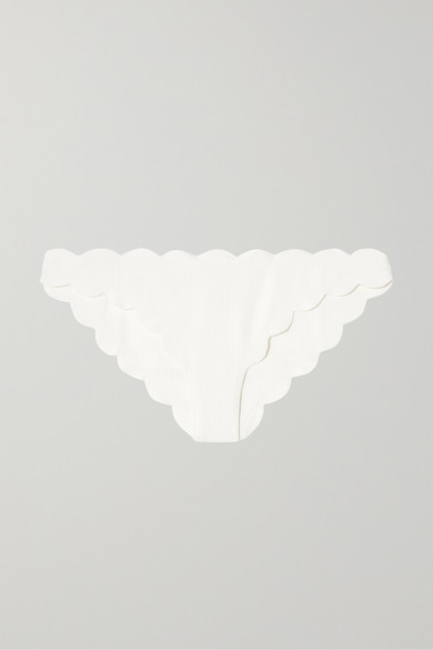 Antibes Scalloped Bikini Briefs - White