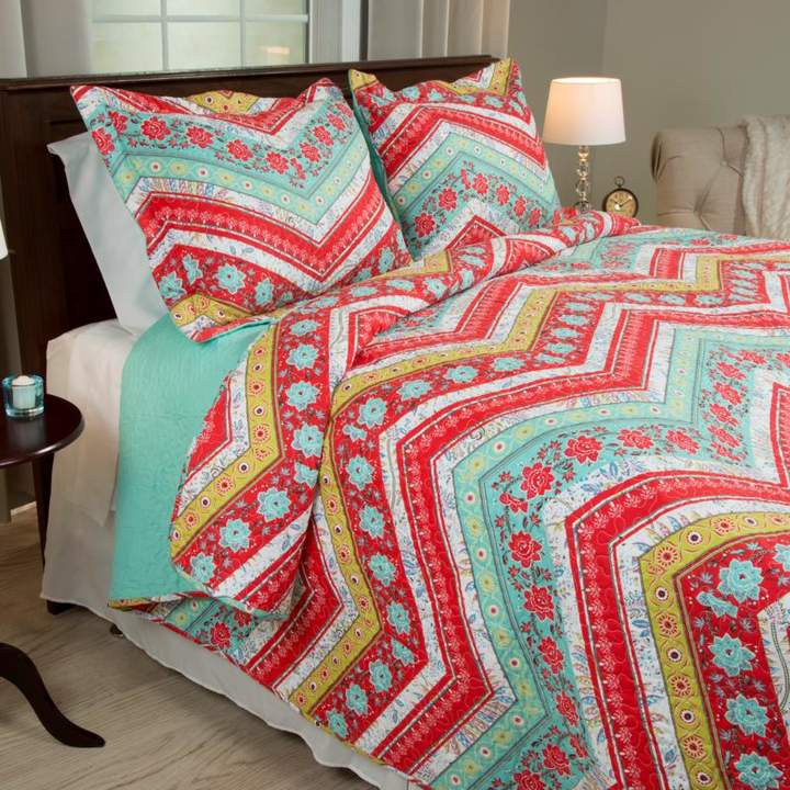Trademark Global Lavish Home 3-piece Zina Quilt Set - King