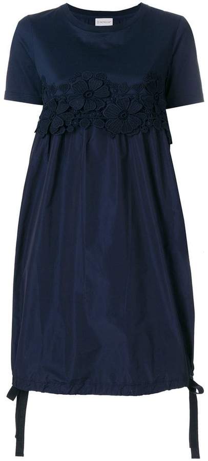 floral embroidered T-shirt dress