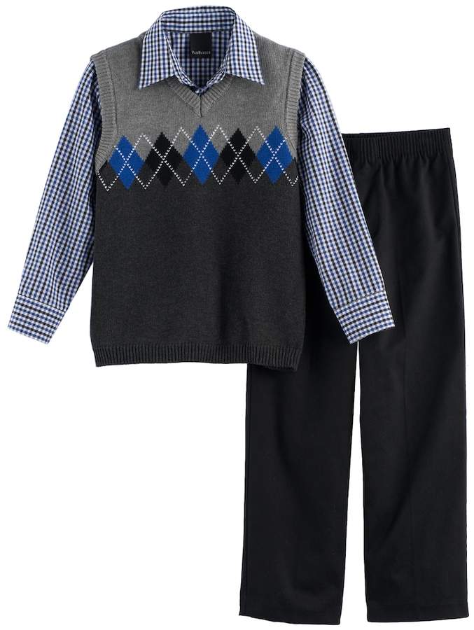 Boys 4-7 Argyle Sweater Vest Set