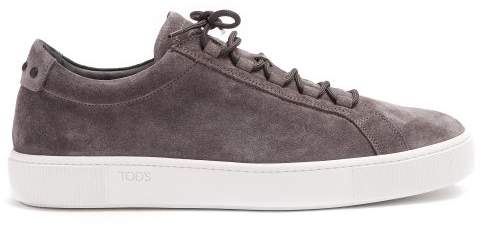 Low-top suede trainers