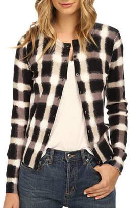 Marc by Marc Jacobs Blurred Plaid Cardigan Marc by Marc Jacobs Blurred Plaid Cardigan