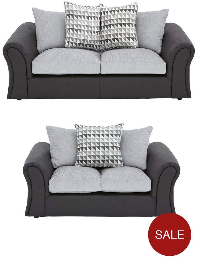 Linear 3-Seater + 2-Seater Scatterback Compact Sofa Set