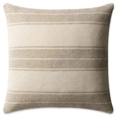Magnolia Home By Joanna Gaines Magnolia Home by Joanna Gaines Carter Square Pillow in Khaki/Ivory