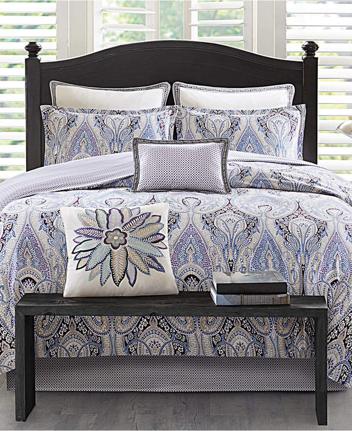 Ivy Paisley Cotton Reversible 4-Pc. California King Comforter Set Bedding